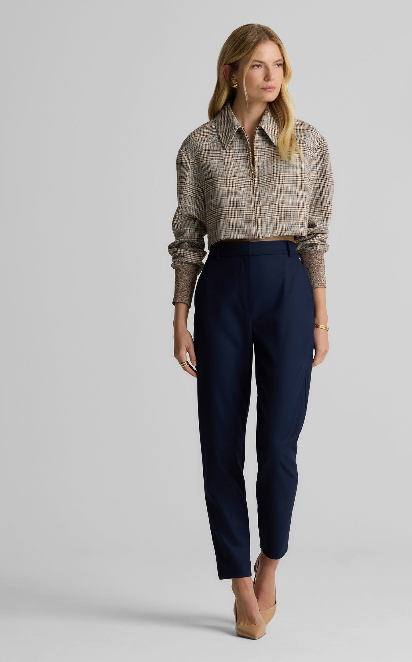 Campbell Jacket in Stretch Plaid