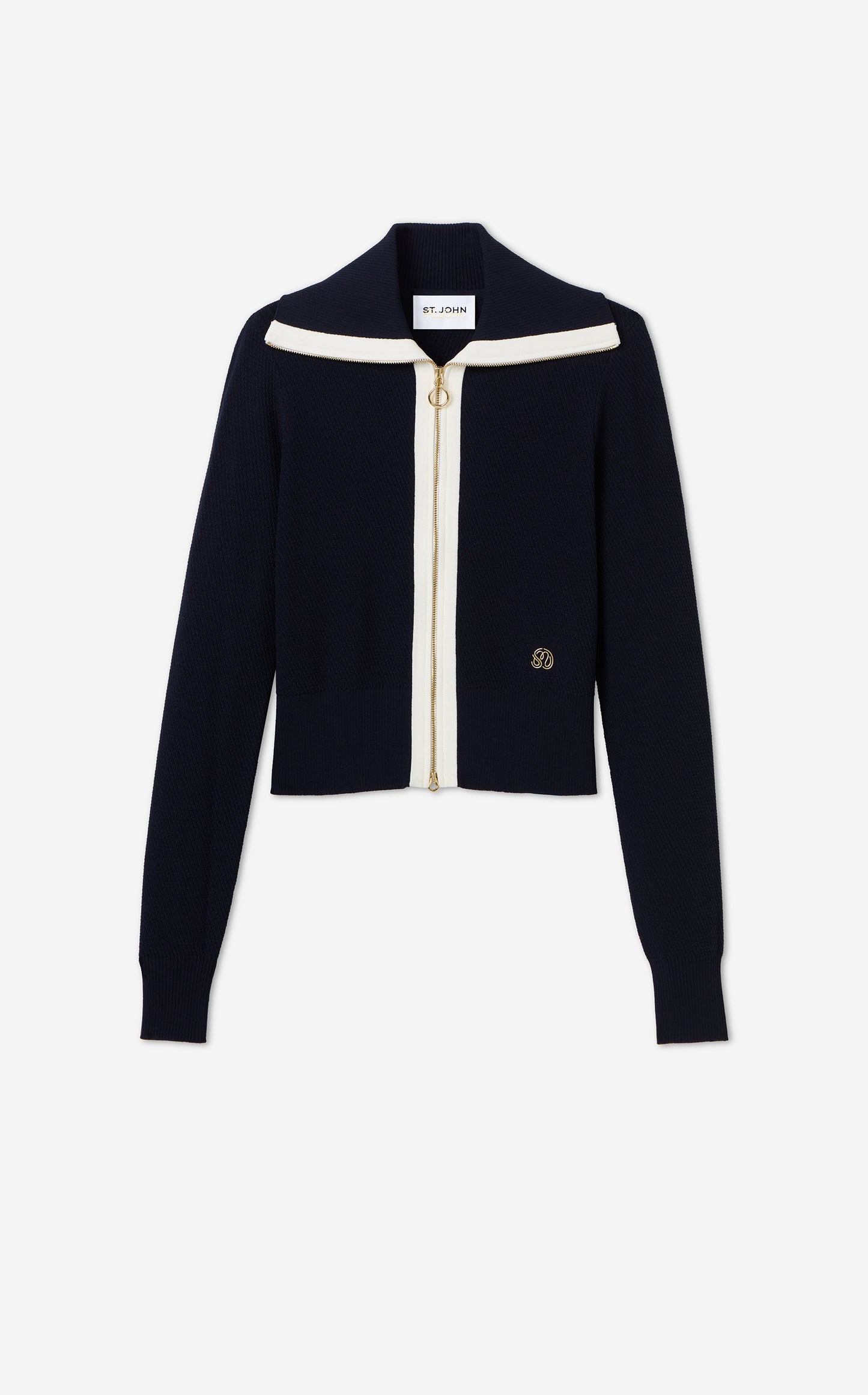 Danielle Jacket in St. John x Malbon Diagonal Stretch Knit