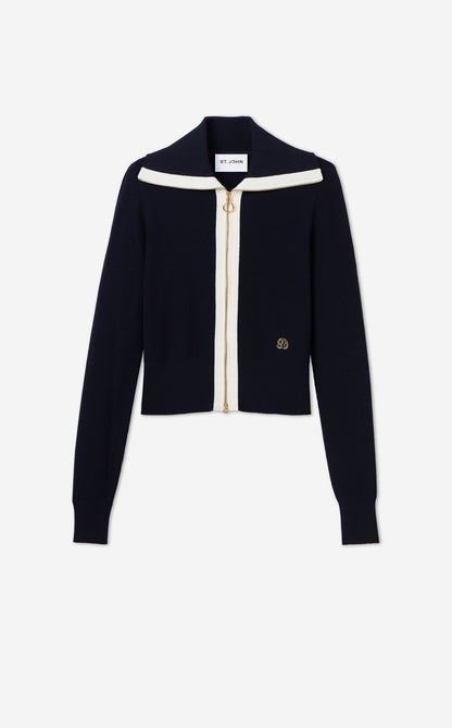 Danielle Jacket in St. John x Malbon Diagonal Stretch Knit