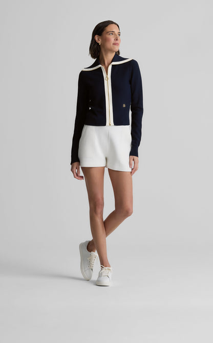 Danielle Jacket in St. John x Malbon Diagonal Stretch Knit