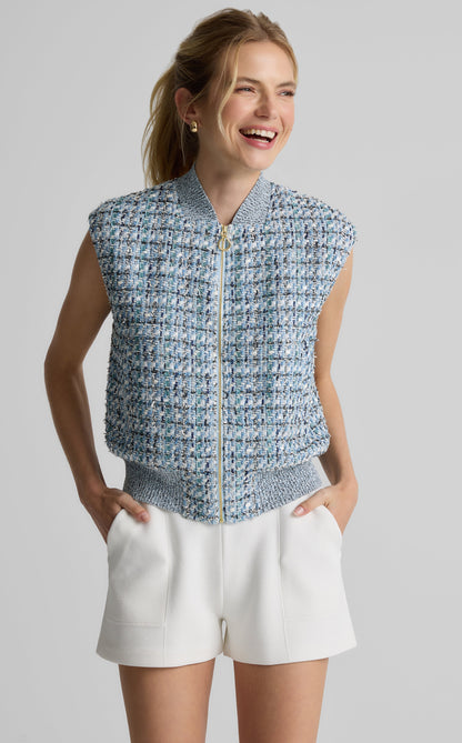Gigi Vest in St. John x Malbon Signature Tweed