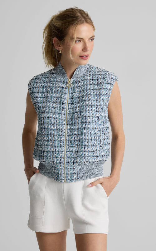 Gigi Vest in St. John x Malbon Signature Tweed
