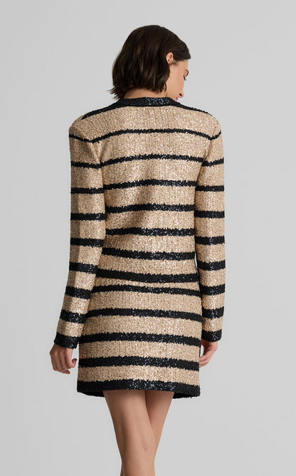 Jolene Jacket in Stripe Sequin Knit