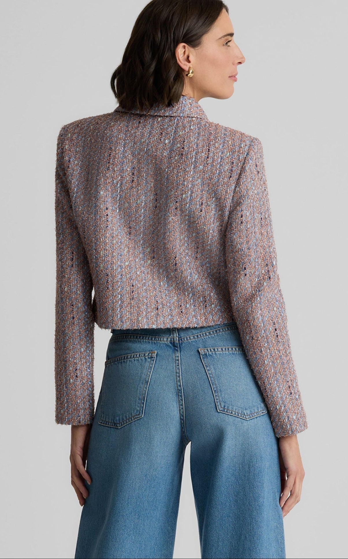 Naomi Jacket in Azure Tweed