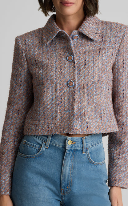 Naomi Jacket in Azure Tweed