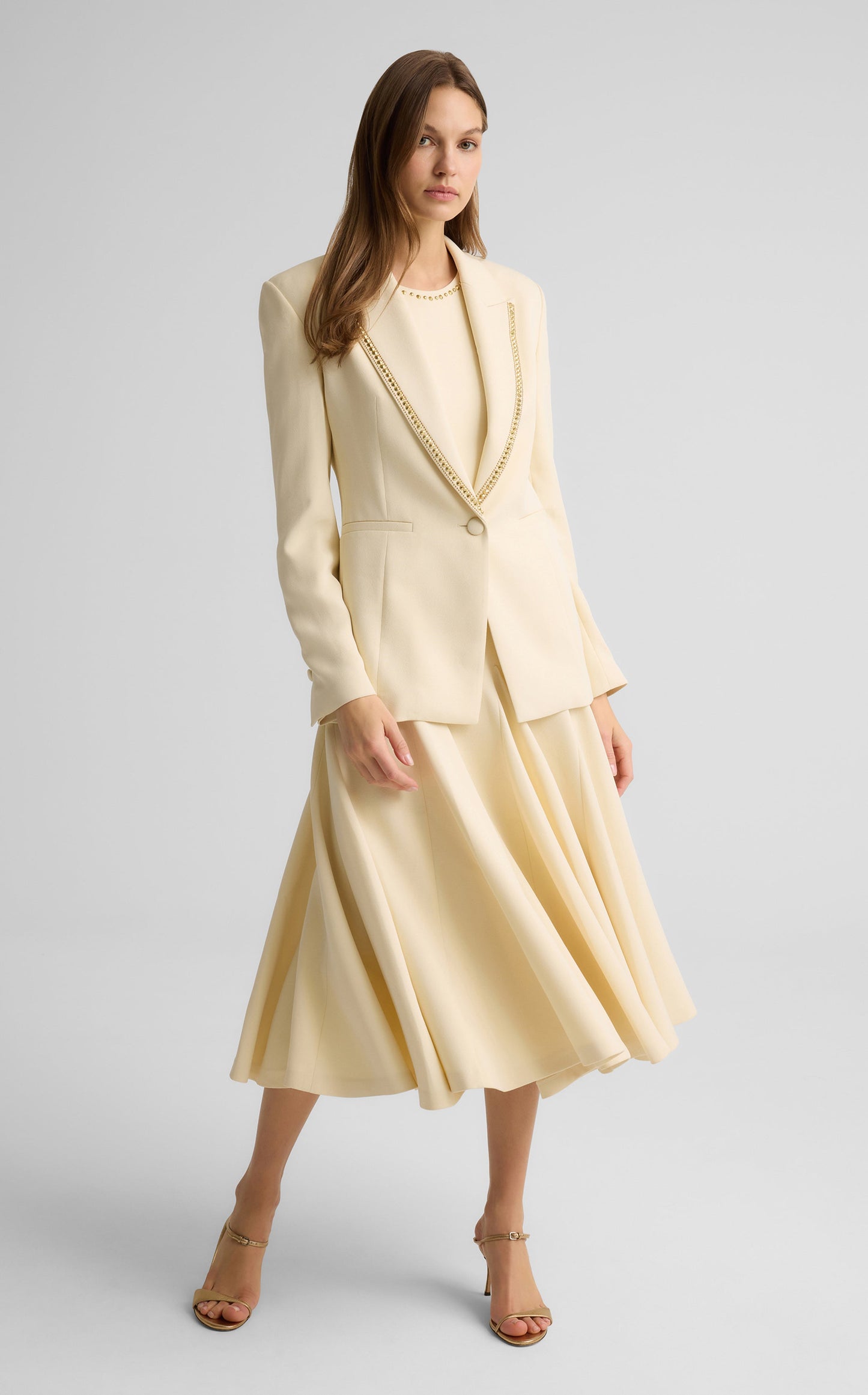 Elvie Jacket in Stretch Italian Viscose Blend