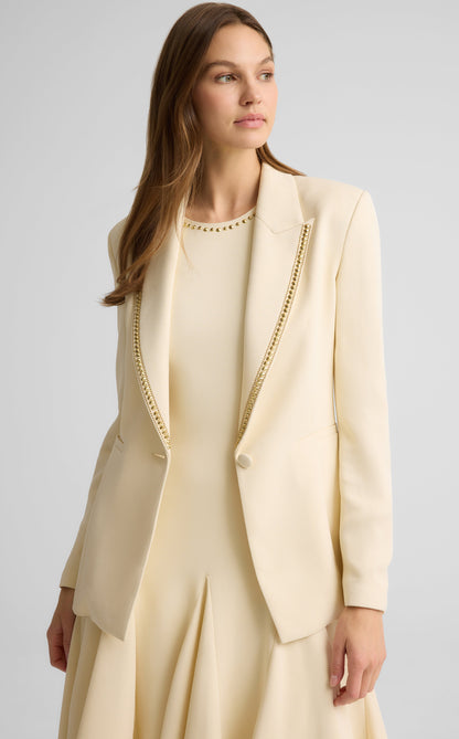 Elvie Jacket in Stretch Italian Viscose Blend