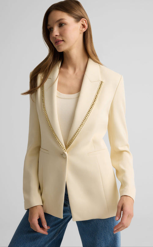 Elvie Jacket in Stretch Italian Viscose Blend