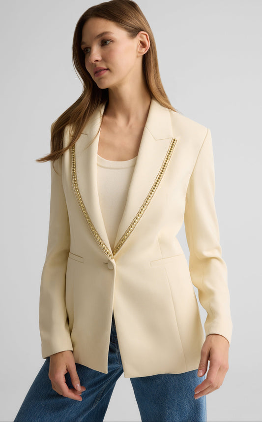 Elvie Jacket in Stretch Italian Viscose Blend
