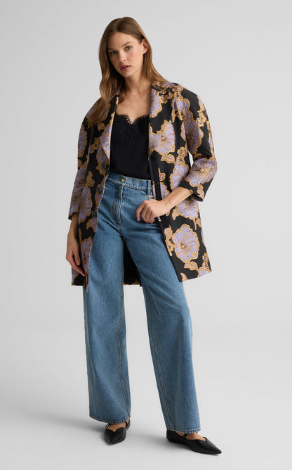 Maxine Jacket in Poppy Floral Jacquard