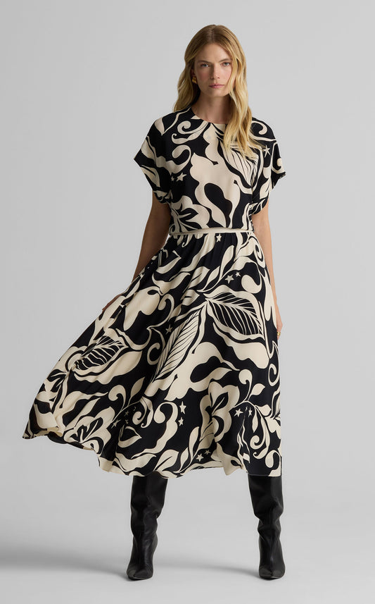 Eden Skirt in Leaf Print