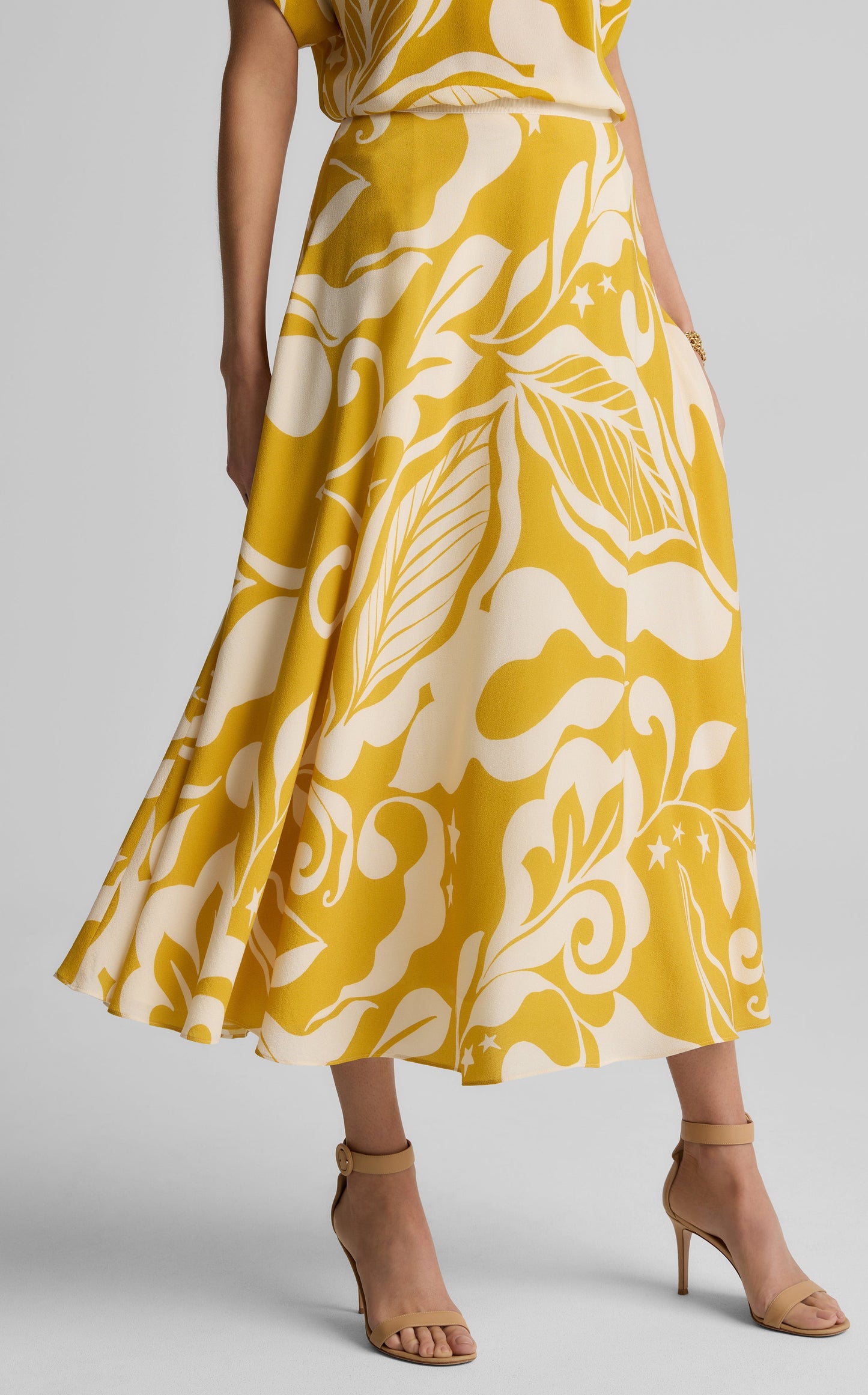 Eden Skirt in Leaf Print