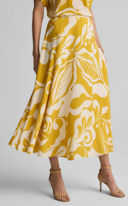 Eden Skirt in Leaf Print