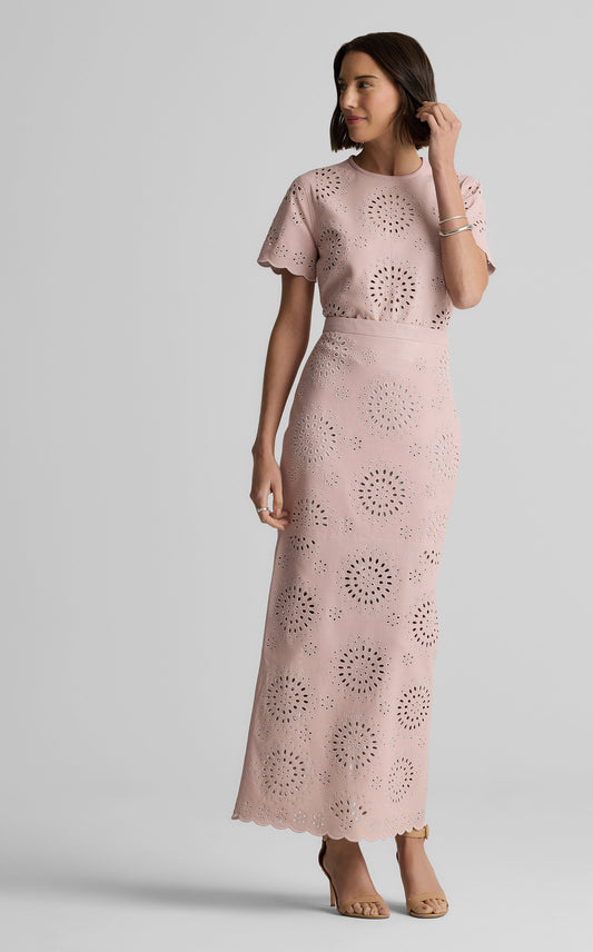 Quinn Skirt in Laser Cut Leather