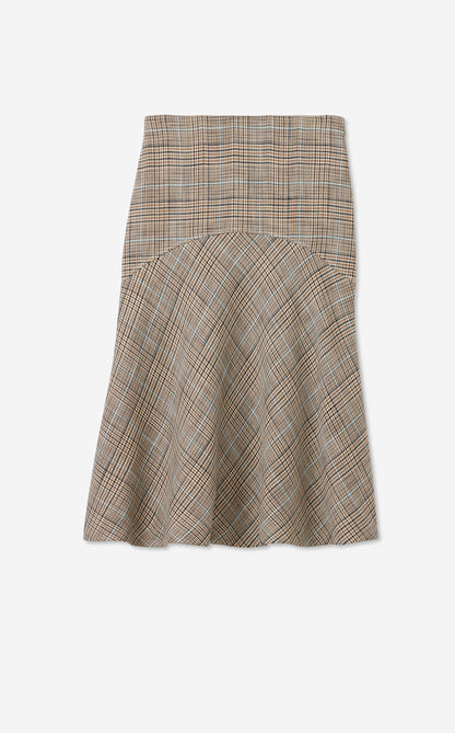 Collins Skirt in Stretch Plaid