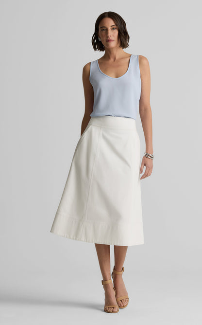 Bristol Skirt in Matte Stretch Satin