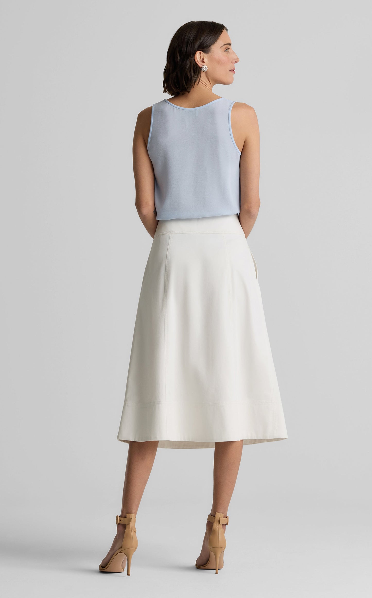 Bristol Skirt in Matte Stretch Satin