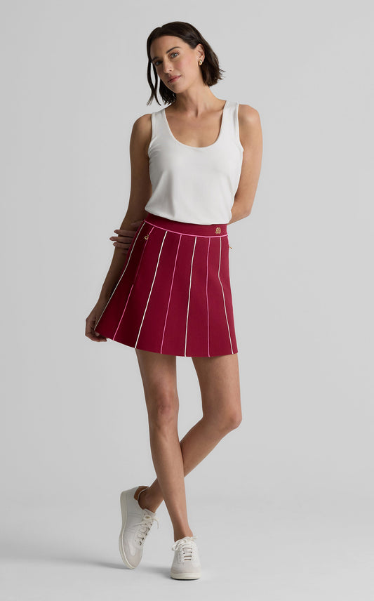 Serena Skirt in St. John x Malbon Santa Roma Knit