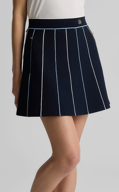 Serena Skirt in St. John x Malbon Santa Roma Knit