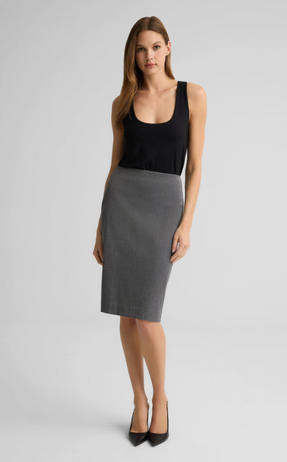 Sylvia Skirt in Stretch Twill Suiting
