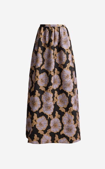 Bethany Skirt in Poppy Floral Jacquard