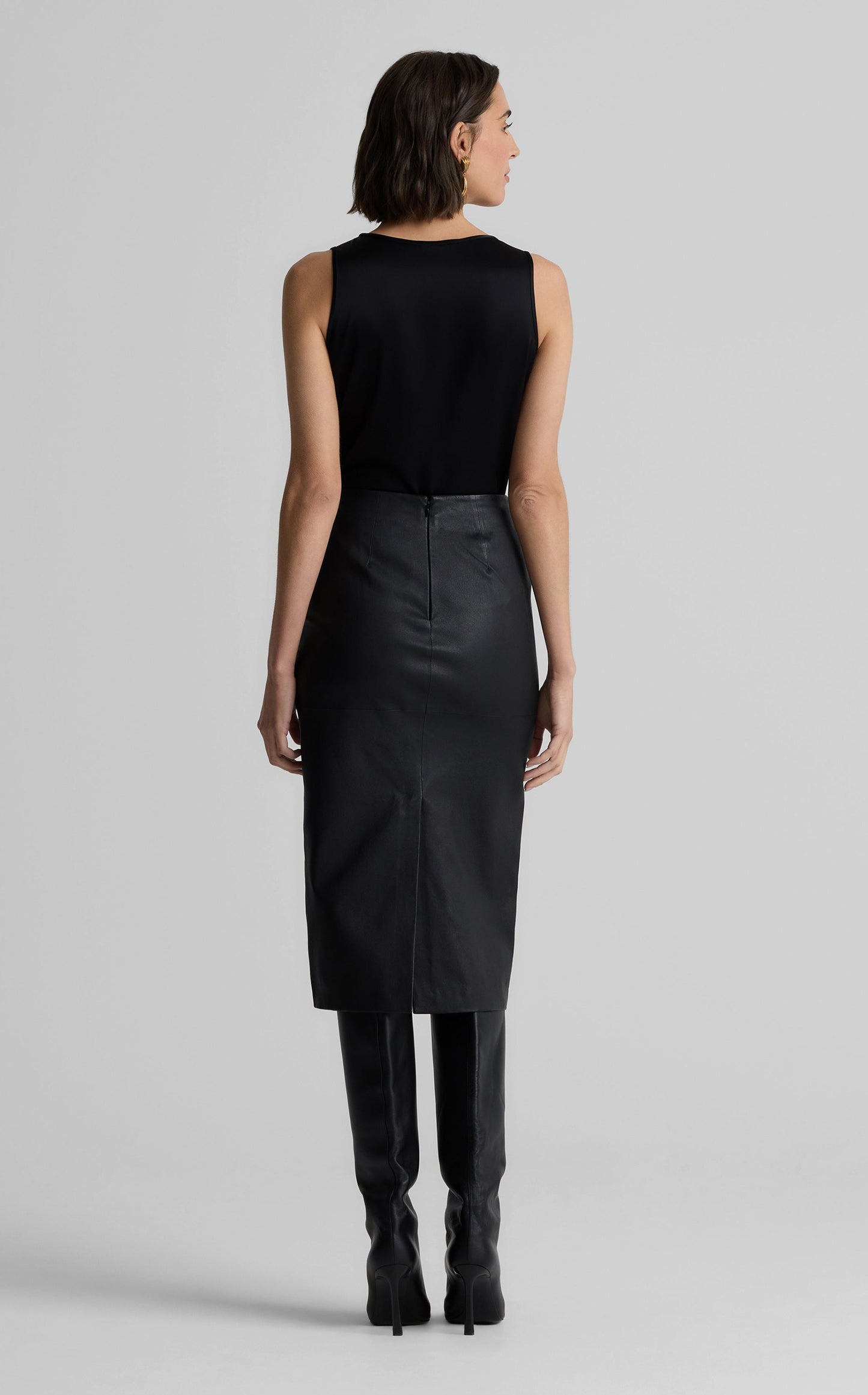 Stevie Skirt In Stretch Leather