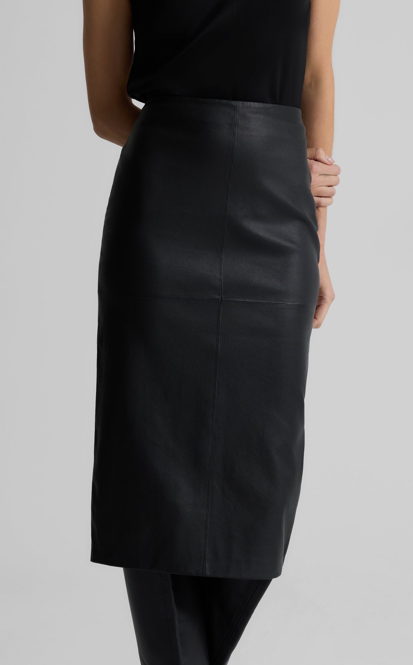 Stevie Skirt In Stretch Leather