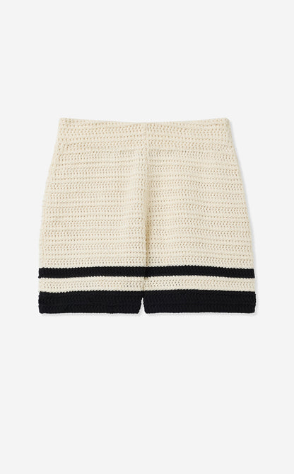 Chelsea Short in Striped Pointelle Knit