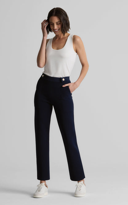Jane Pant in St. John x Malbon Pique Knit