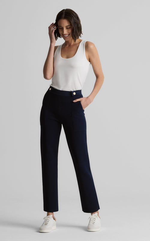 Jane Pant in St. John x Malbon Pique Knit