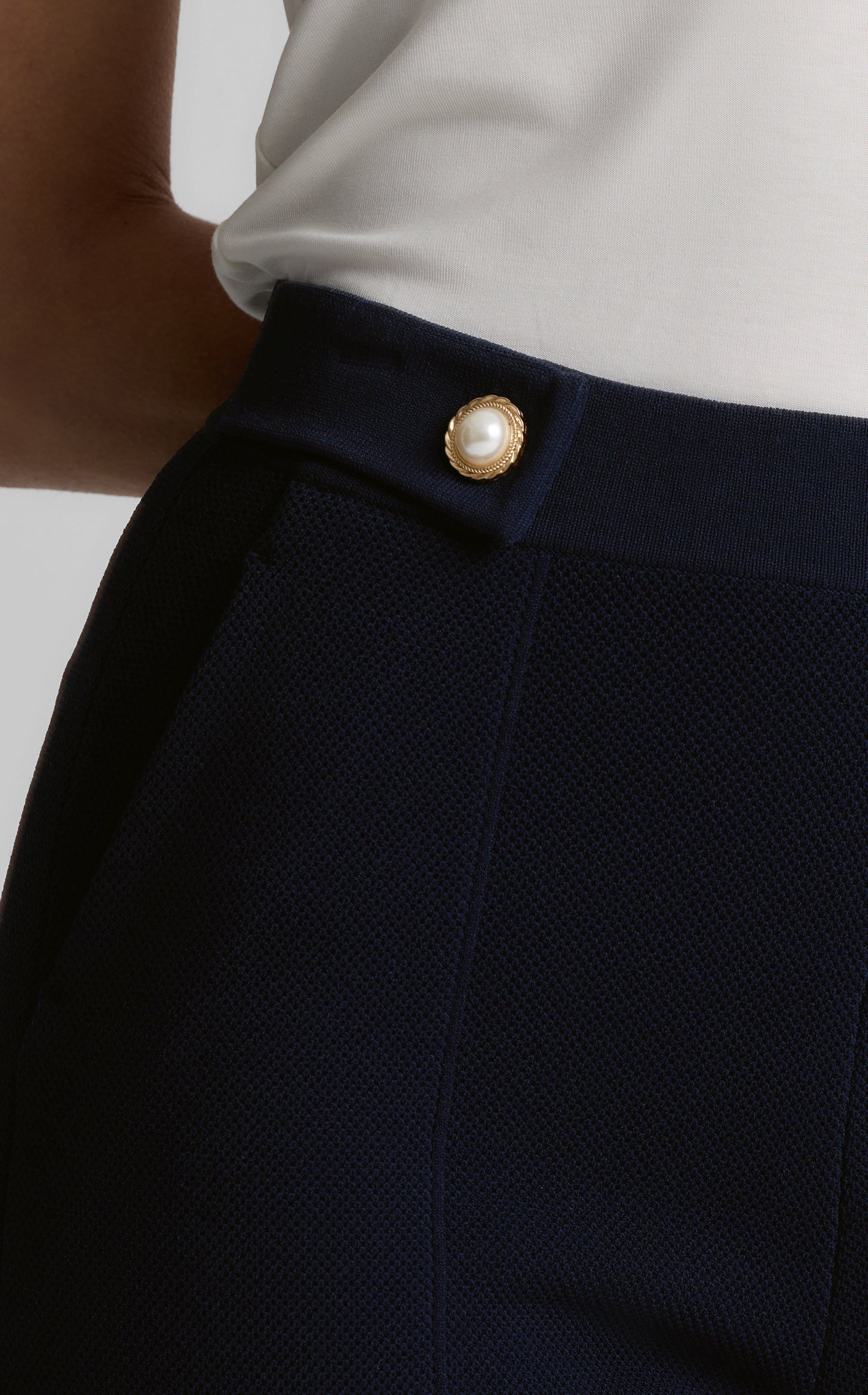 Jane Pant in St. John x Malbon Pique Knit