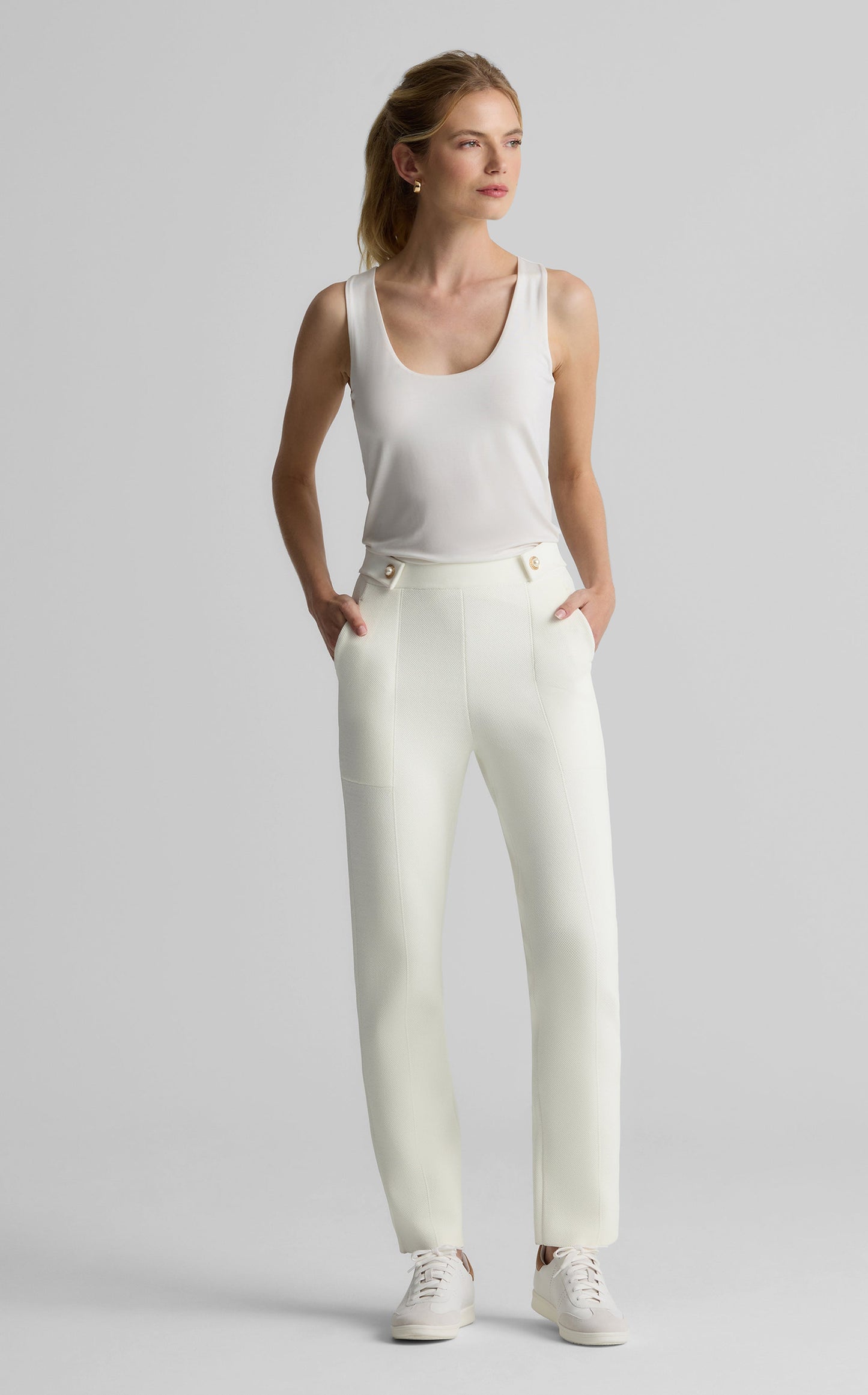 Jane Pant in St.John x Malbon Pique Knit