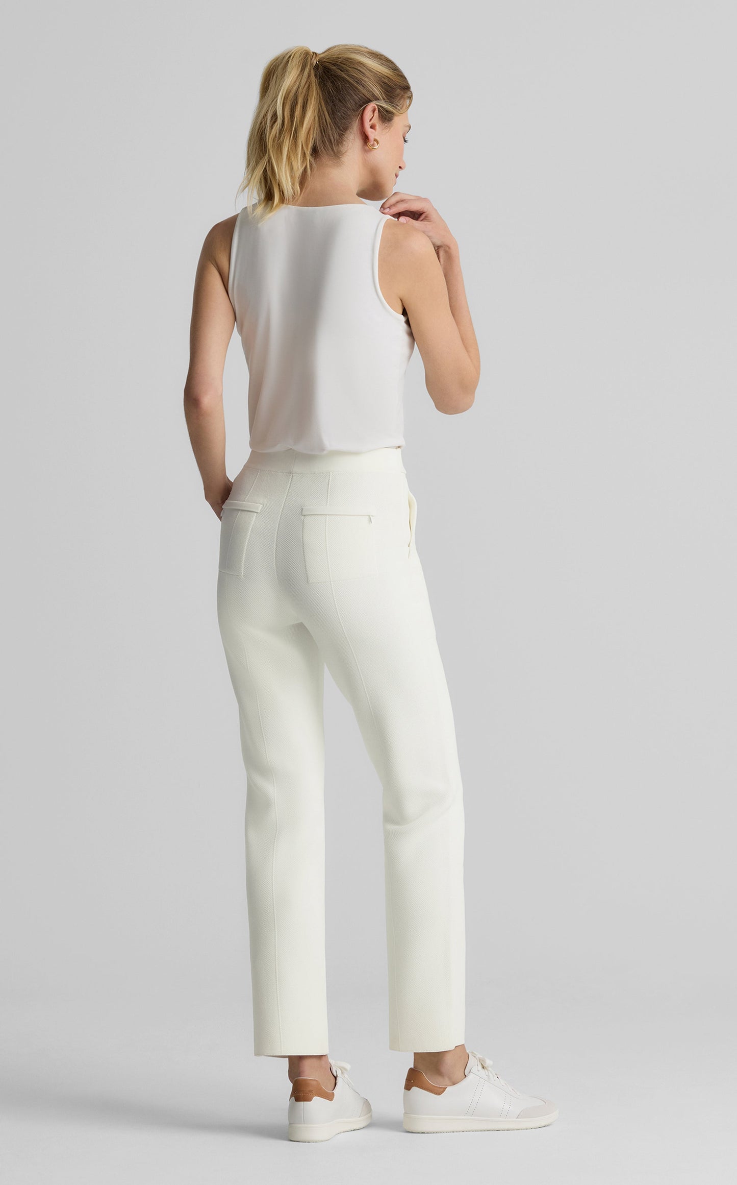 Jane Pant in St.John x Malbon Pique Knit