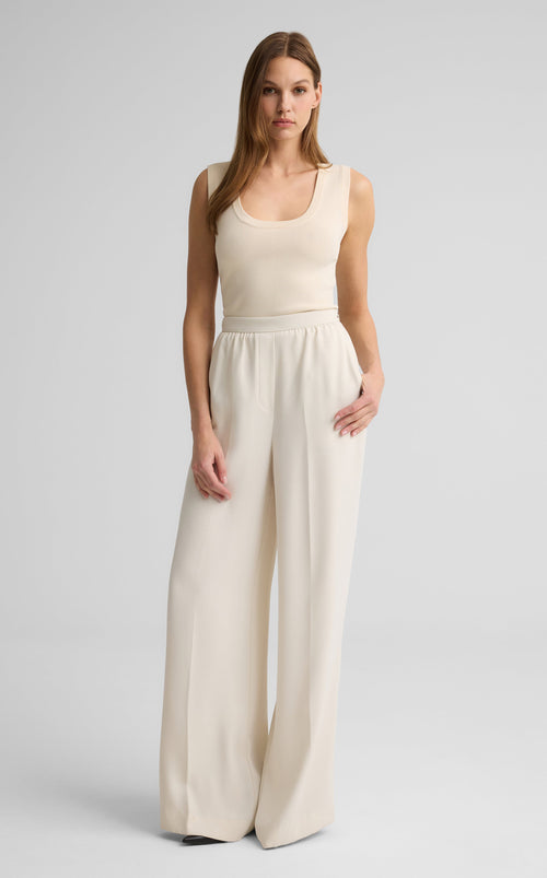 Tabitha Pant in Satin Back Crepe