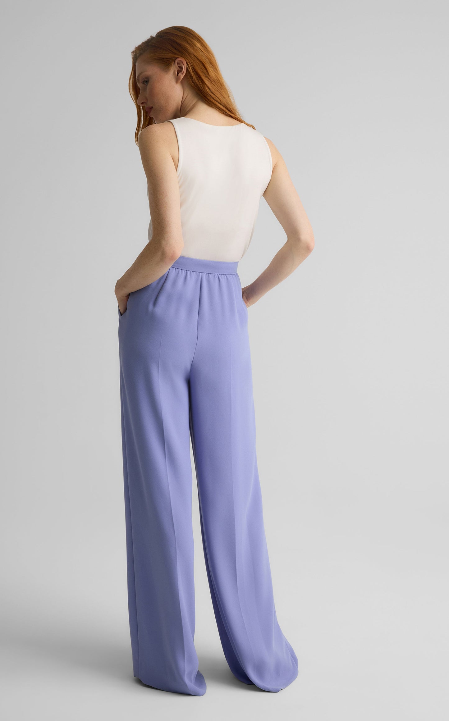 Tabitha Pant in Satin Back Crepe