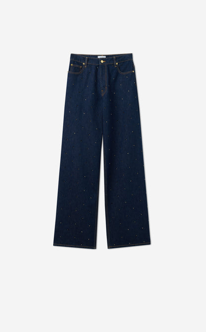 Aaliyah Rhinestone Embellished Denim