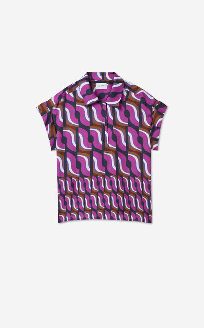 Taylor Top in Vintage Block Print