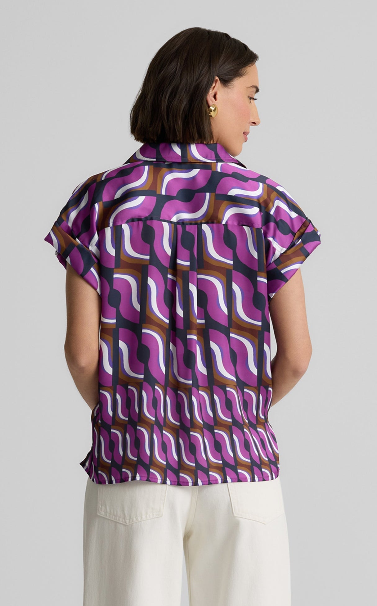 Taylor Top in Vintage Block Print