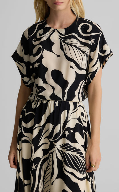 Joan Top in Leaf Print