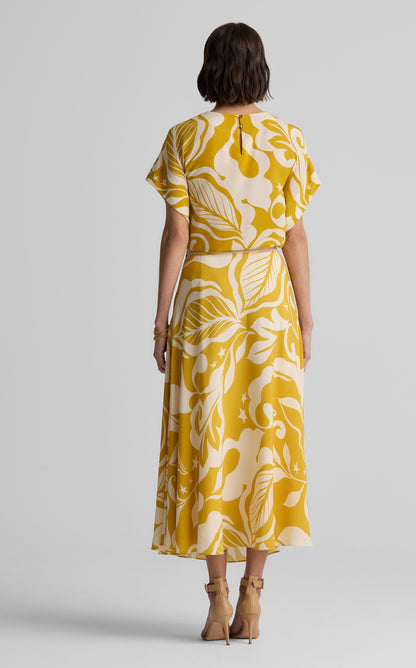 Joan Top in Leaf Print