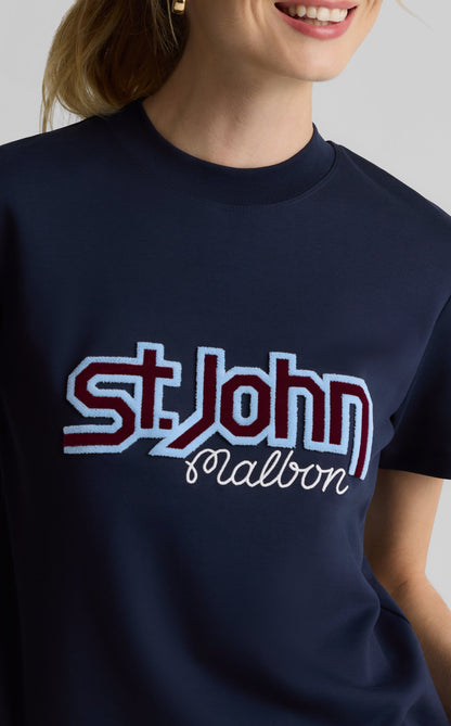 St. John x Malbon Vintage Logo Cotton Tee