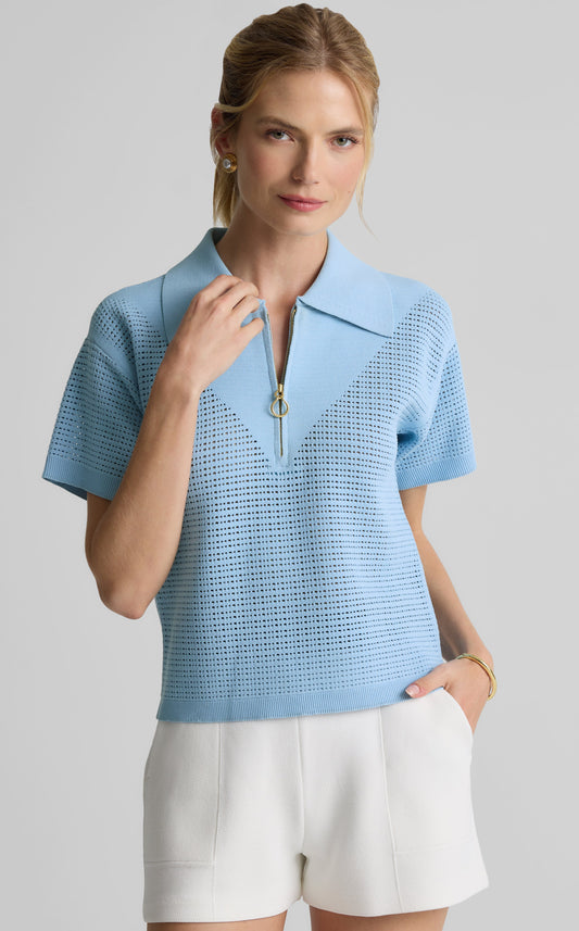 Sydney Top in St. John x Malbon Open Knit