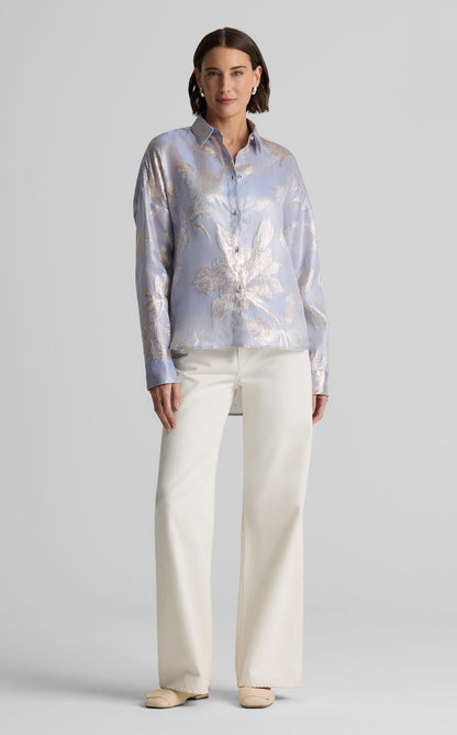 Sharon Top in Floral Jacquard