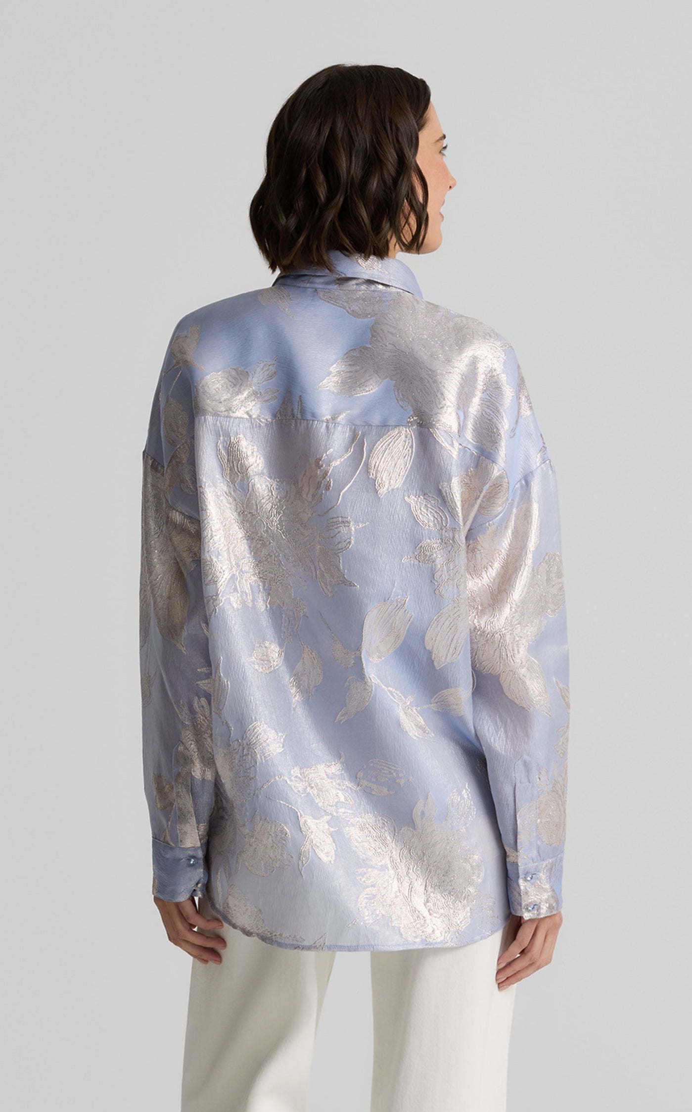 Sharon Top in Floral Jacquard