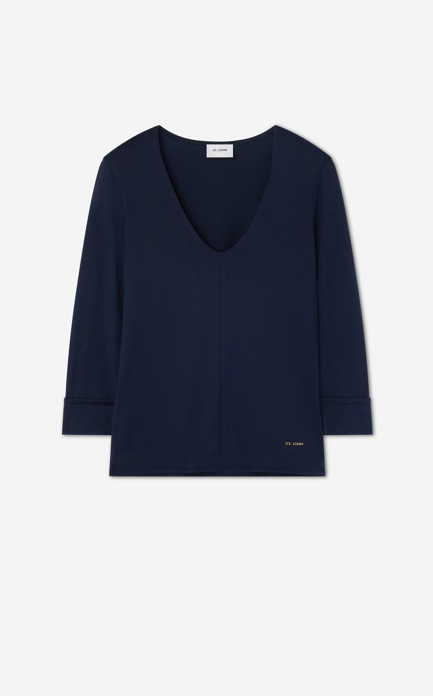 Polished Jersey V-Neck Top