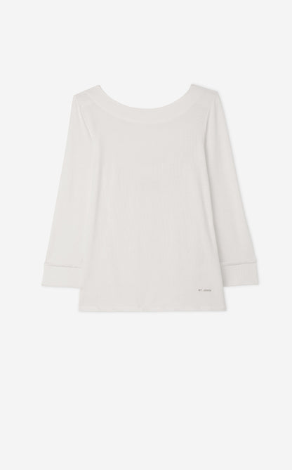 Polished Jersey Boatneck Top