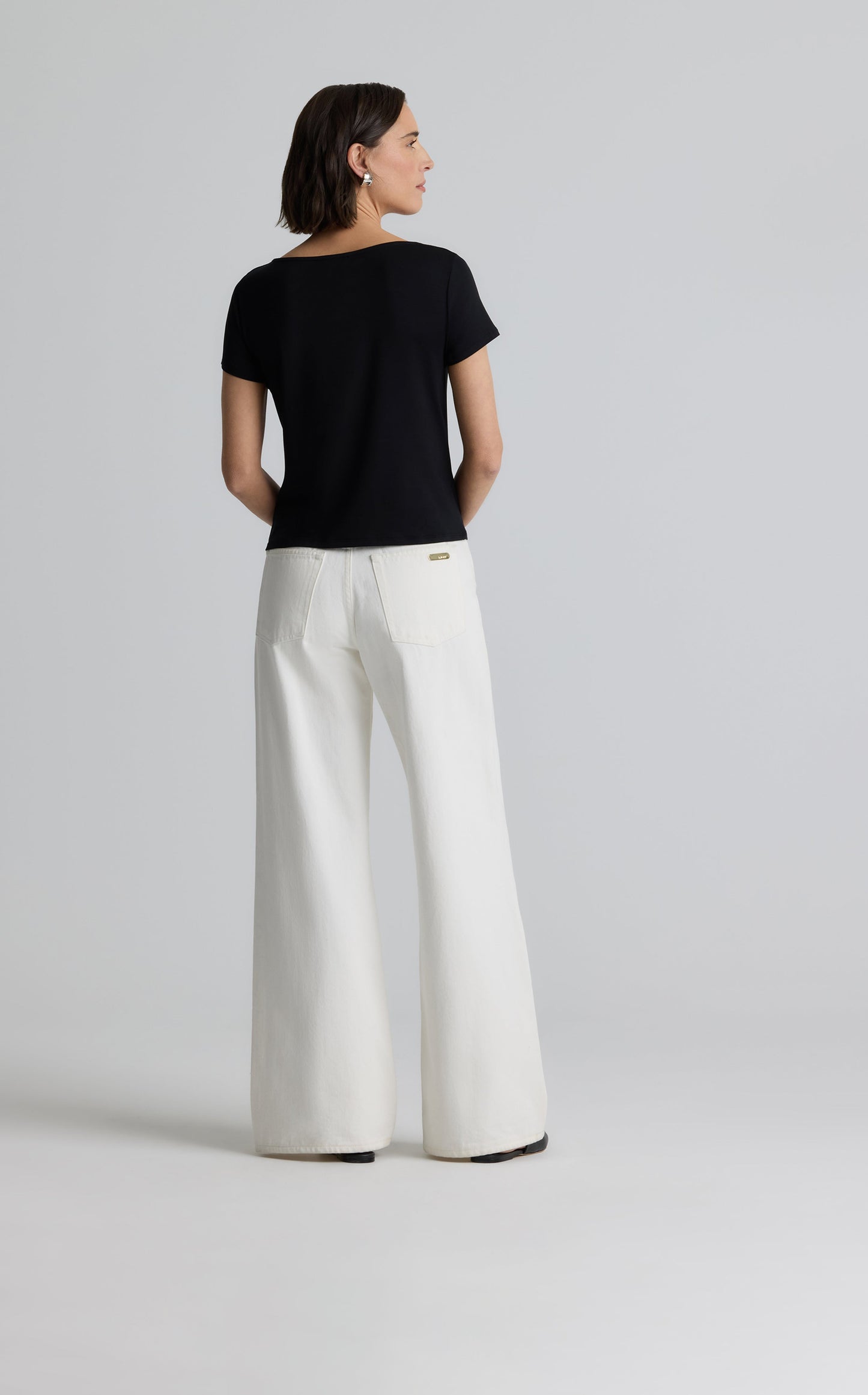 Polished Jersey Cowl Neck Top