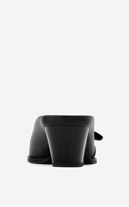 Pleated Leather Mule