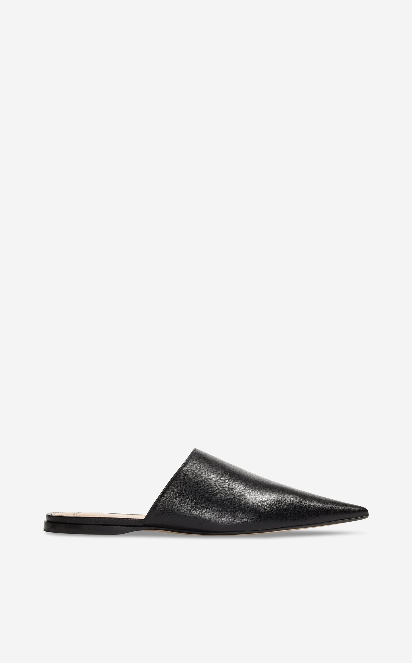 Flat Leather Mule