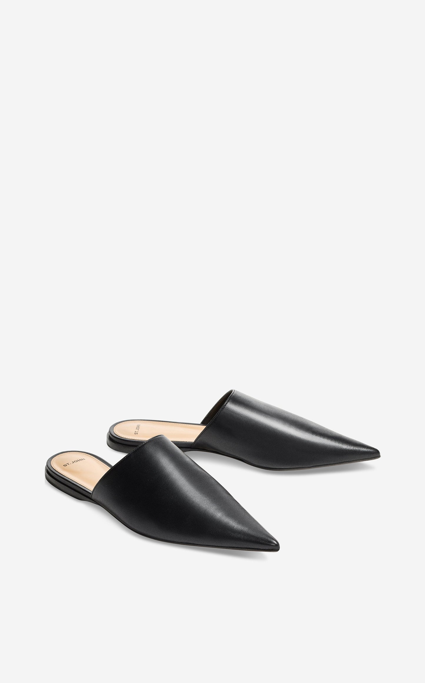 Flat Leather Mule